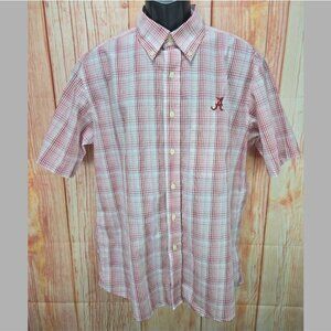 Alabama Crimson Tide Antigua Mens Plaid Shirt Large